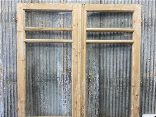 Antique French Double Doors (44x79) 5 Pane Glass, European Reclaimed G218