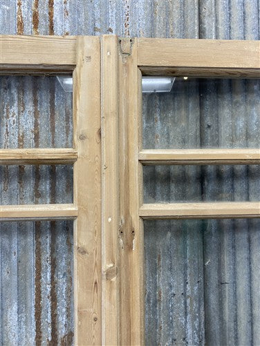 Antique French Double Doors (44x79) 5 Pane Glass, European Reclaimed G218