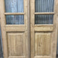 Antique French Double Doors (39x87) 3 Pane Glass, European Reclaimed G219