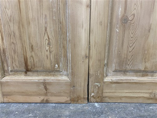 Antique French Double Doors (39x87) 3 Pane Glass, European Reclaimed G219