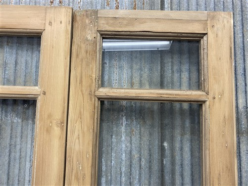 Antique French Double Doors (39x87) 3 Pane Glass, European Reclaimed G219