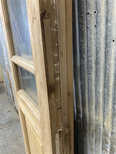 Antique French Double Doors (39x87) 3 Pane Glass, European Reclaimed G219
