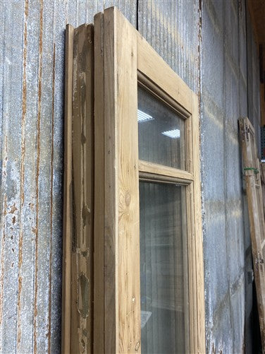 Antique French Double Doors (39x87) 3 Pane Glass, European Reclaimed G219