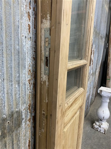 Antique French Double Doors (39x87) 3 Pane Glass, European Reclaimed G219