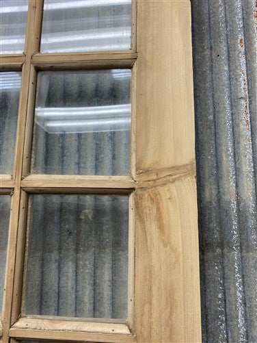 Antique French Double Doors (44x97) 12 Pane Glass, European Reclaimed G220