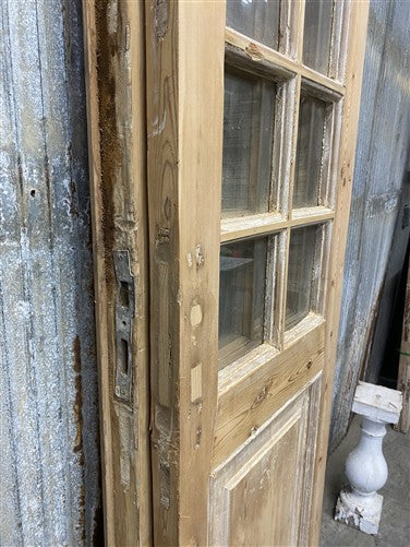 Antique French Double Doors (44x97) 12 Pane Glass, European Reclaimed G220