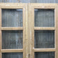 Antique French Double Doors (48.5x82) 3 Pane Glass, European Reclaimed G242