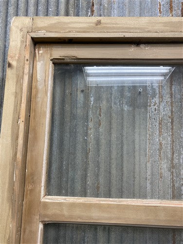 Antique French Double Doors (48.5x82) 3 Pane Glass, European Reclaimed G242