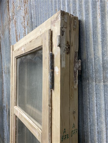 Antique French Double Doors (48.5x82) 3 Pane Glass, European Reclaimed G242