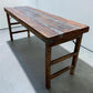 Reclaimed Wood Folding Table (68x22) Rustic Wood Dining Kitchen Island B140