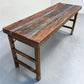 Reclaimed Wood Folding Table (68x22) Rustic Wood Dining Kitchen Island B140