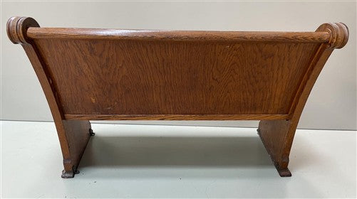 Wooden Church Pew, (4'3") Vintage Porch Bench, Entry Foyer, Dining Seating A18