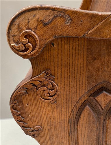 Wooden Church Pew, (4'3") Vintage Porch Bench, Entry Foyer, Dining Seating A18