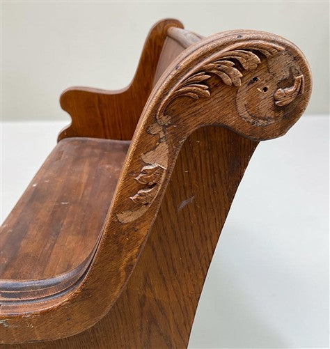 Wooden Church Pew, (4'3") Vintage Porch Bench, Entry Foyer, Dining Seating A18