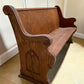 Wooden Church Pew, (5'2") Vintage Porch Bench, Entry Foyer, Dining Seating A19