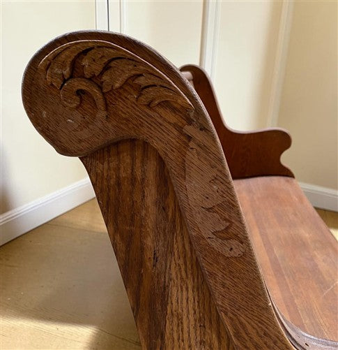 Wooden Church Pew, (5'2") Vintage Porch Bench, Entry Foyer, Dining Seating A19