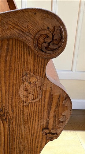 Wooden Church Pew, (5'2") Vintage Porch Bench, Entry Foyer, Dining Seating A19