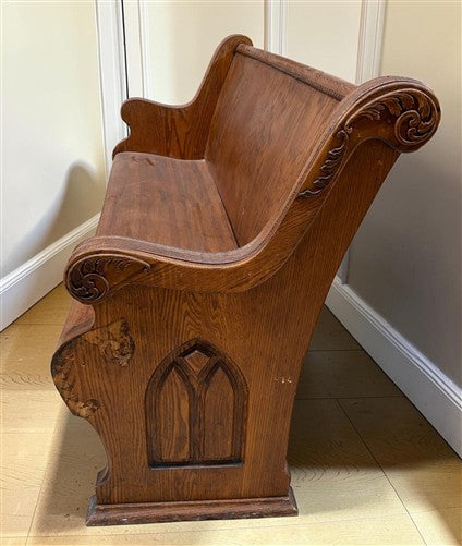 Wooden Church Pew, (5'2") Vintage Porch Bench, Entry Foyer, Dining Seating A19