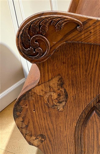 Wooden Church Pew, (5'2") Vintage Porch Bench, Entry Foyer, Dining Seating A19