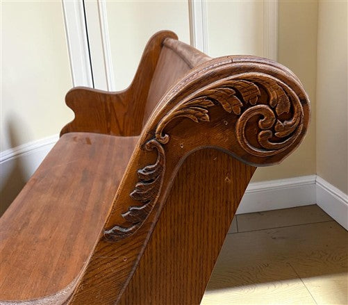 Wooden Church Pew, (5'2") Vintage Porch Bench, Entry Foyer, Dining Seating A19
