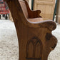 Wooden Church Pew, (5'3") Vintage Porch Bench, Entry Foyer, Dining Seating A20
