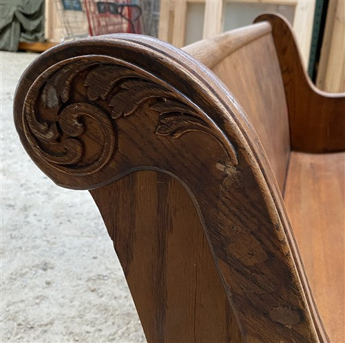 Wooden Church Pew, (5'3") Vintage Porch Bench, Entry Foyer, Dining Seating A20