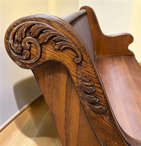 Wooden Church Pew, (5'4") Vintage Porch Bench, Entry Foyer, Dining Seating A21