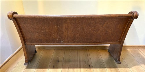 Wooden Church Pew, (5'4") Vintage Porch Bench, Entry Foyer, Dining Seating A21