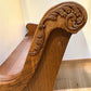 Wooden Church Pew, (5'4") Vintage Porch Bench, Entry Foyer, Dining Seating A21