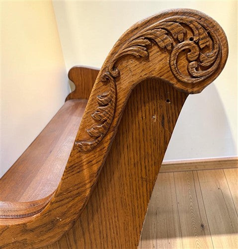 Wooden Church Pew, (5'4") Vintage Porch Bench, Entry Foyer, Dining Seating A21