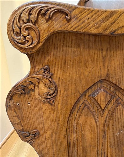 Wooden Church Pew, (5'4") Vintage Porch Bench, Entry Foyer, Dining Seating A21