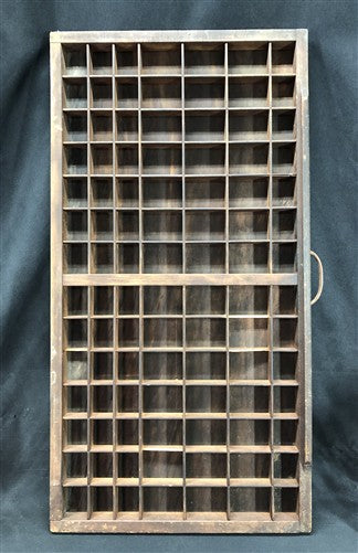 Printer Drawer Wood Block Typeset Tray, Letterpress Thimble Shelf Display, A58