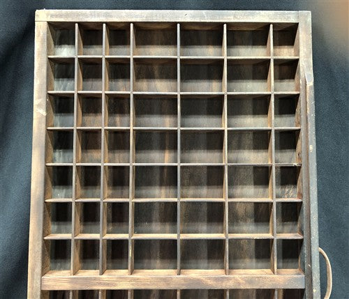 Printer Drawer Wood Block Typeset Tray, Letterpress Thimble Shelf Display, A58