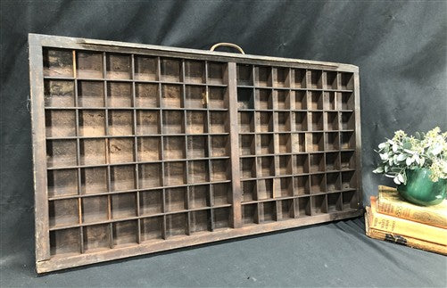 Printer Drawer Wood Block Typeset Tray, Letterpress Thimble Shelf Display, A60
