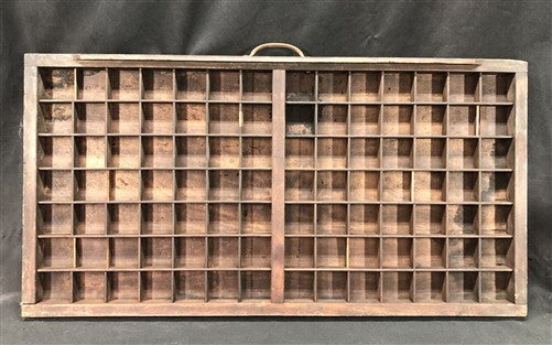 Printer Drawer Wood Block Typeset Tray, Letterpress Thimble Shelf Display, A60