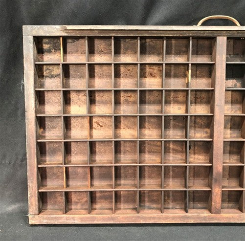 Printer Drawer Wood Block Typeset Tray, Letterpress Thimble Shelf Display, A60
