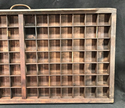 Printer Drawer Wood Block Typeset Tray, Letterpress Thimble Shelf Display, A60