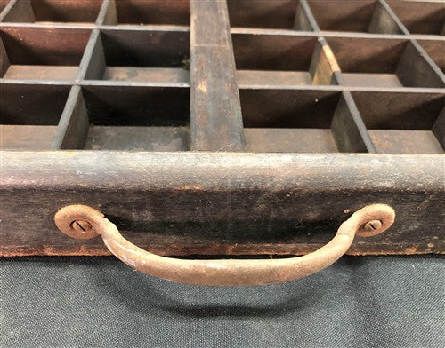Printer Drawer Wood Block Typeset Tray, Letterpress Thimble Shelf Display, A60