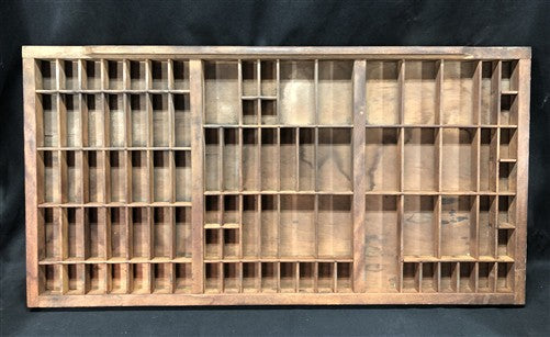 Printer Drawer Wood Block Typeset Tray, Letterpress Thimble Shelf Display, A55