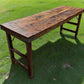 Reclaimed Wood Folding Table (68.5x22.5) Rustic Wood Dining Kitchen Island B141
