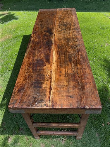 Reclaimed Wood Folding Table (68.5x22.5) Rustic Wood Dining Kitchen Island B141