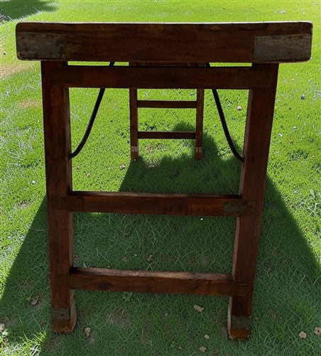Reclaimed Wood Folding Table (68.5x22.5) Rustic Wood Dining Kitchen Island B141