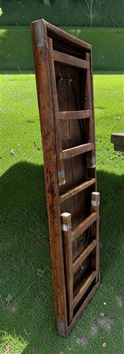 Reclaimed Wood Folding Table (68.5x22.5) Rustic Wood Dining Kitchen Island B141