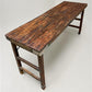 Reclaimed Wood Folding Table (68x21.5) Rustic Wood Dining Kitchen Island B142
