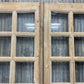 Antique French Double Doors (39.5x92) 14 Pane Glass, European Reclaimed G222