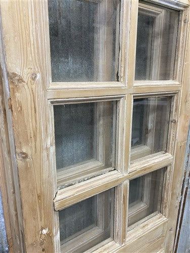 Antique French Double Doors (39.5x92) 14 Pane Glass, European Reclaimed G222