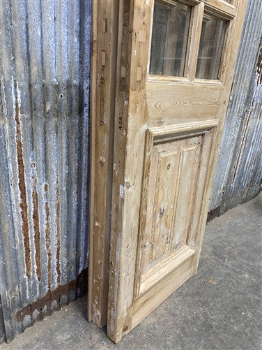 Antique French Double Doors (39.5x92) 14 Pane Glass, European Reclaimed G222