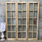 Antique French Double Doors (66x79) 10 Pane Glass, European Reclaimed G223
