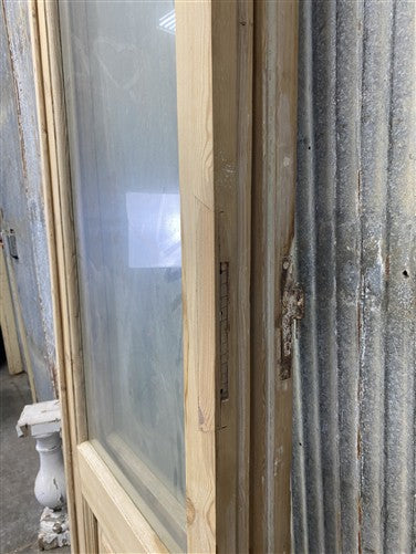 Antique French Double Doors (44.5x93.5) 1 Pane Glass, European Reclaimed G224