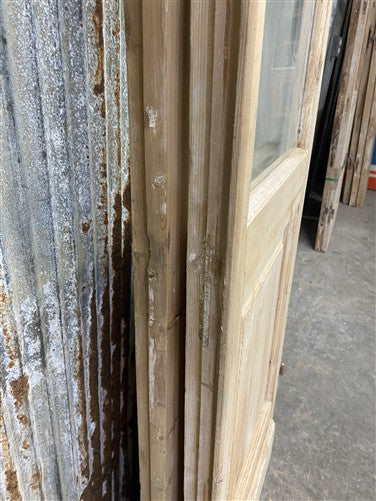 Antique French Double Doors (44.5x93.5) 1 Pane Glass, European Reclaimed G224